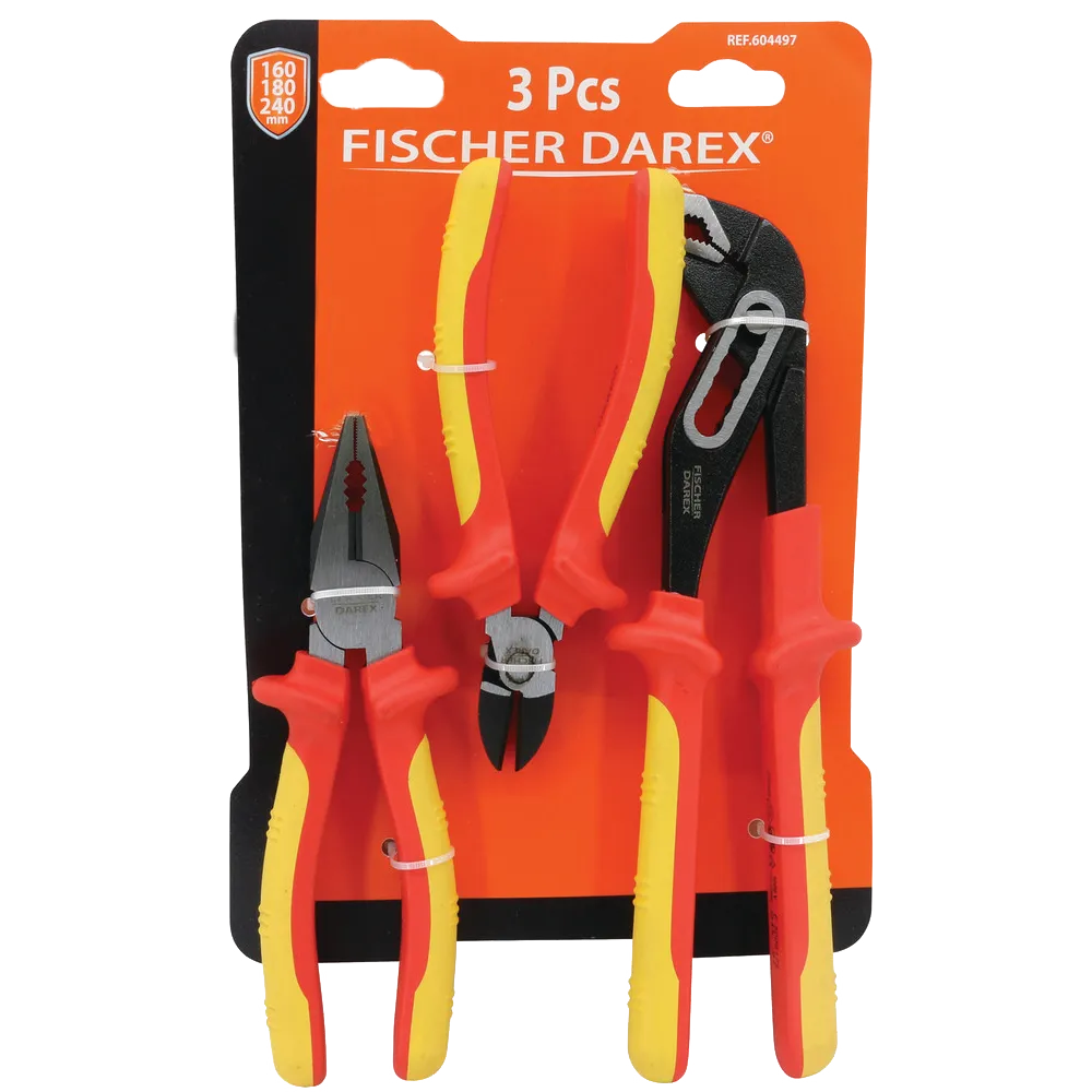 SET OF 3 INSULATED PLIERS