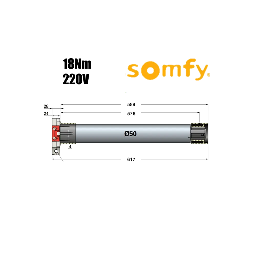 [S1041018] MOTOR SOMFY 18 Nm 220V/60Hz