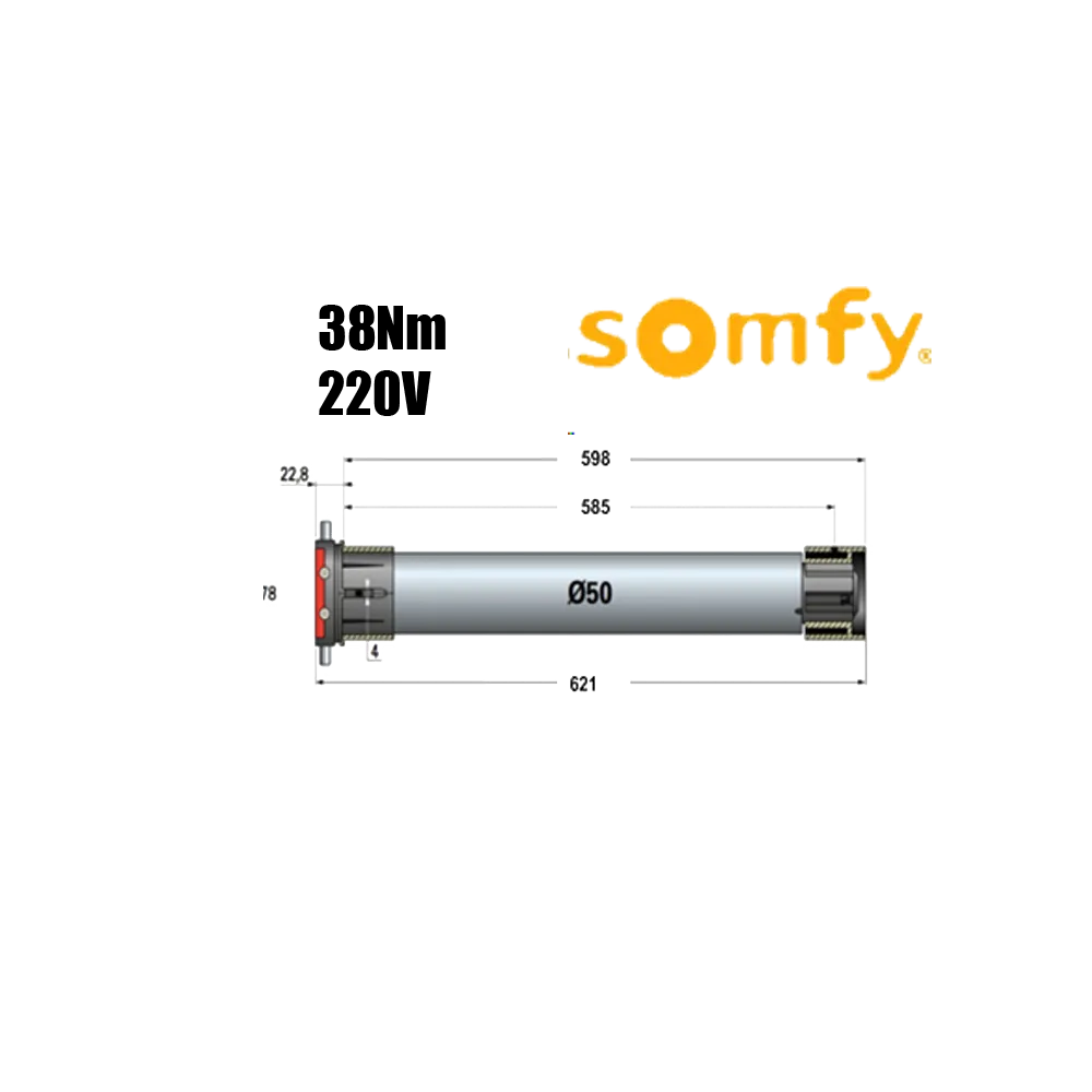 [S1049029] MOTOR SOMFY 38 Nm 220V/60Hz