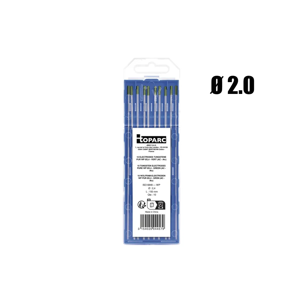 [GTIG046719] ELECTRODO DE TUNGSTENO PURO WP DIAM 2-AC VERDE