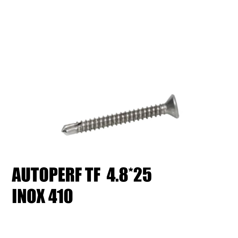 [VIS410TF4.8*25] VIS AUTOPERF INOX 410 TF 4.8*25 POUR ACIER (200)