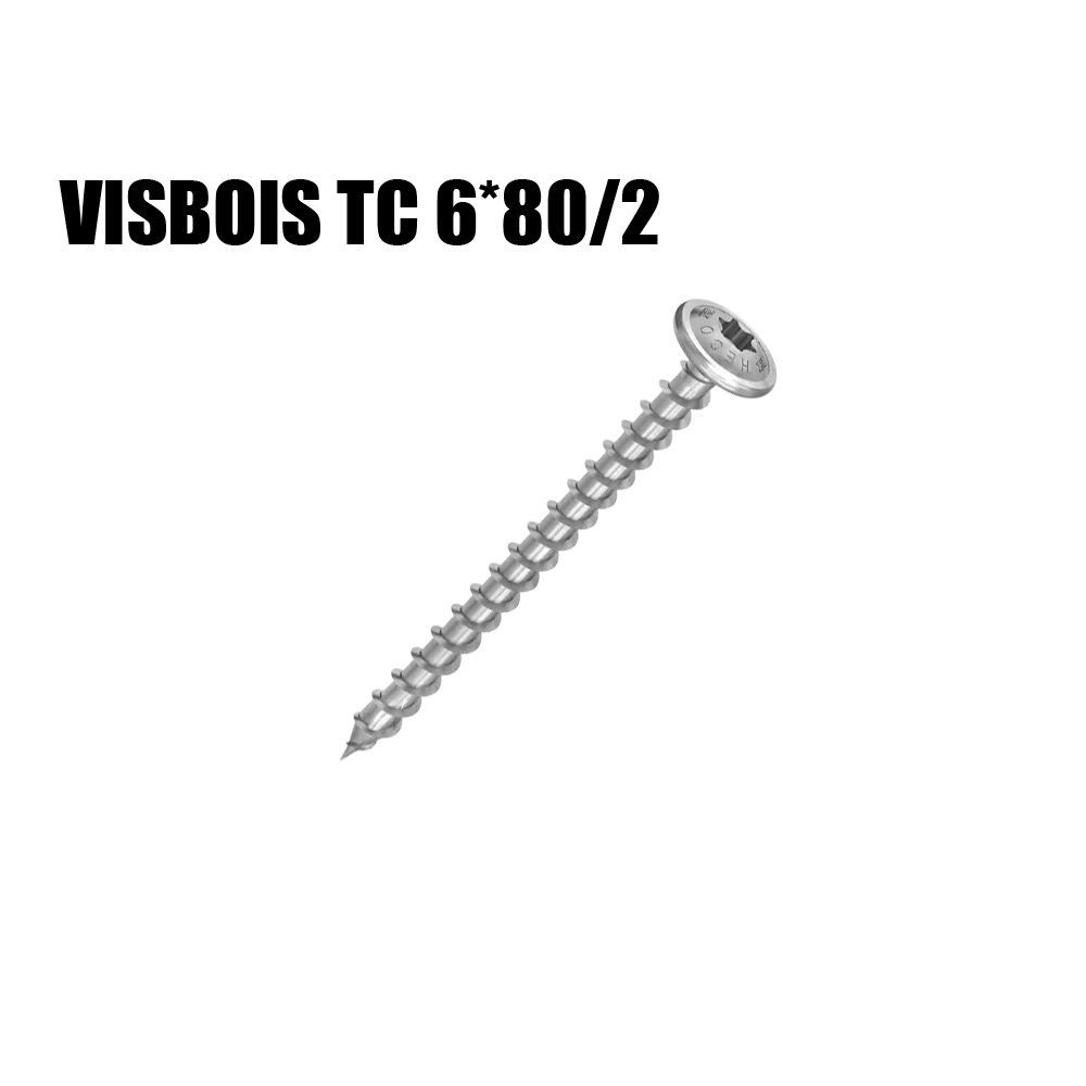 [VISBOISTC6*80/2] WOOD SCREWS PAN HEAD 6 * 80/50 (200)