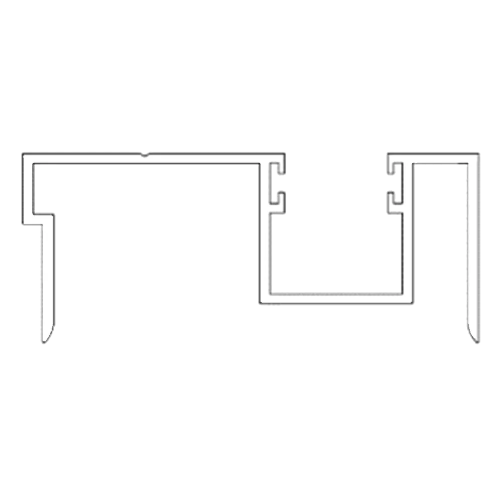 [RVAPBP5505] SQUARE LOW RAIL LG 6900 - RAL 9010