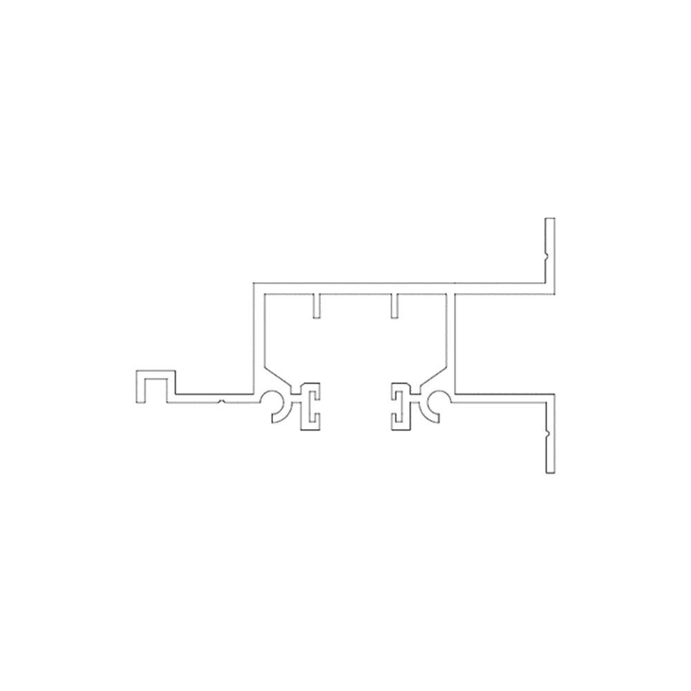 [RVAPBP5511] RAIL HAUT APPLIQUE LG 6900 - RAL 9010