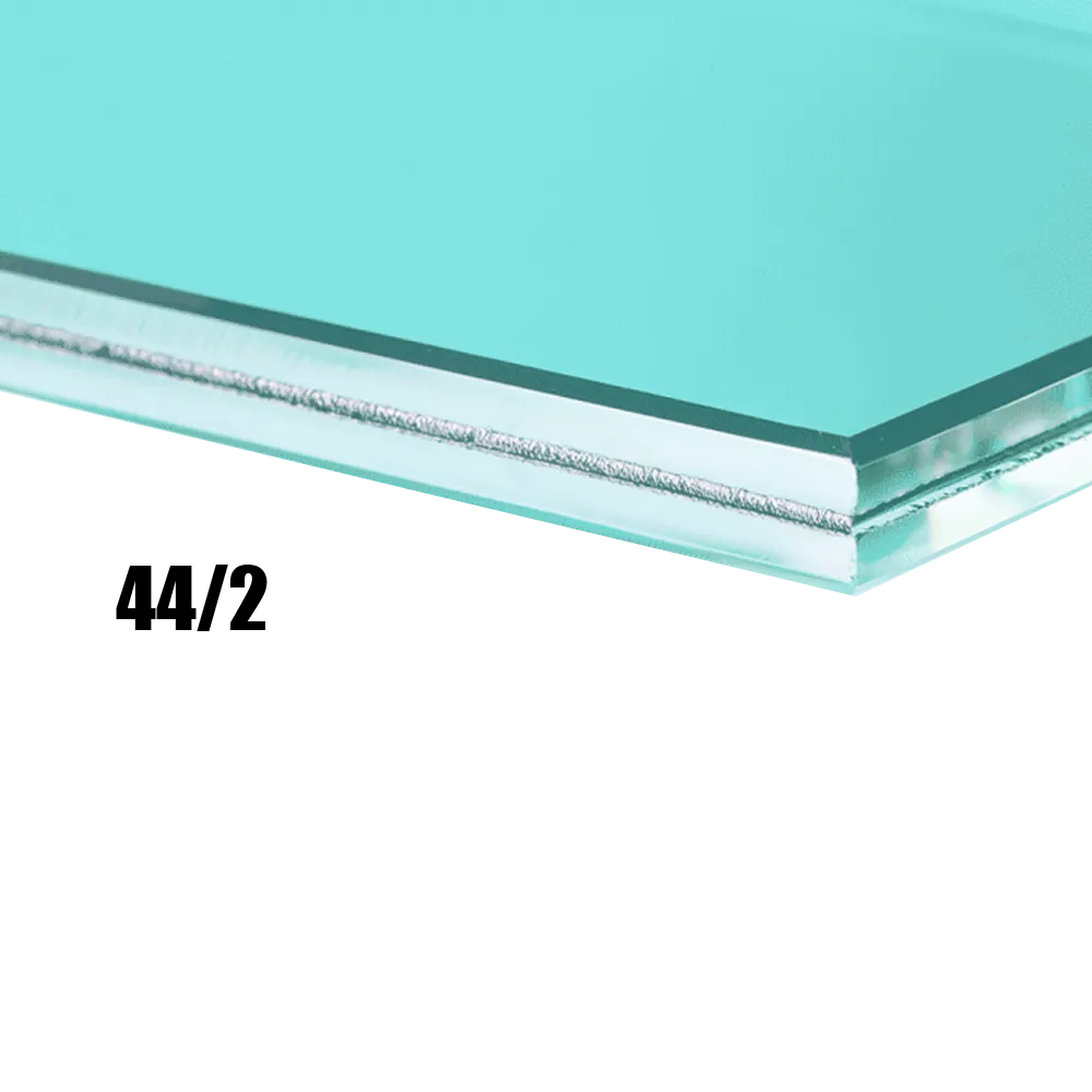 Acristalamiento transparente 44/2 para puerta automática (precio por m²)