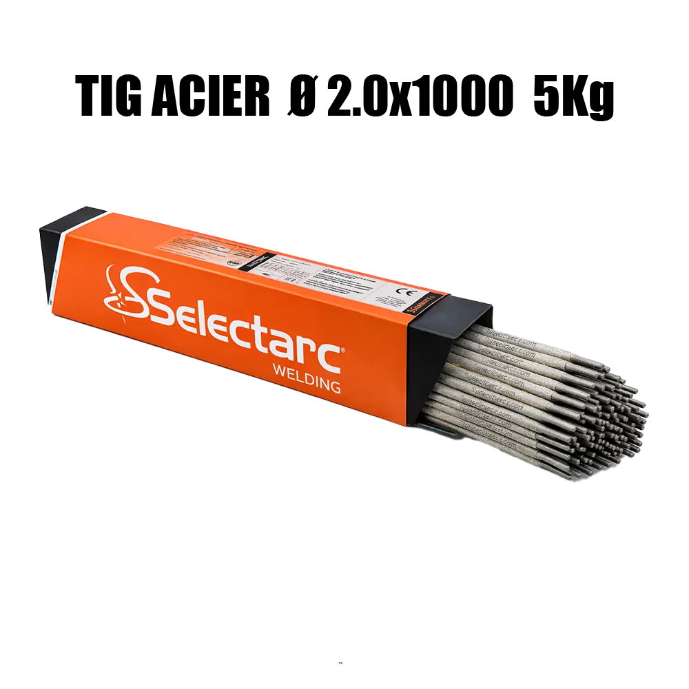 [TIGACIER2.0 5KG] VARILLAS TIG DE ACERO Ø2,0 x 1000 – ESTUCHE DE 5 KG