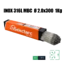 ELECTRODOS DE ACERO INOXIDABLE 316L MBC Ø2,0 x 300 – CAJA DE 1 KG