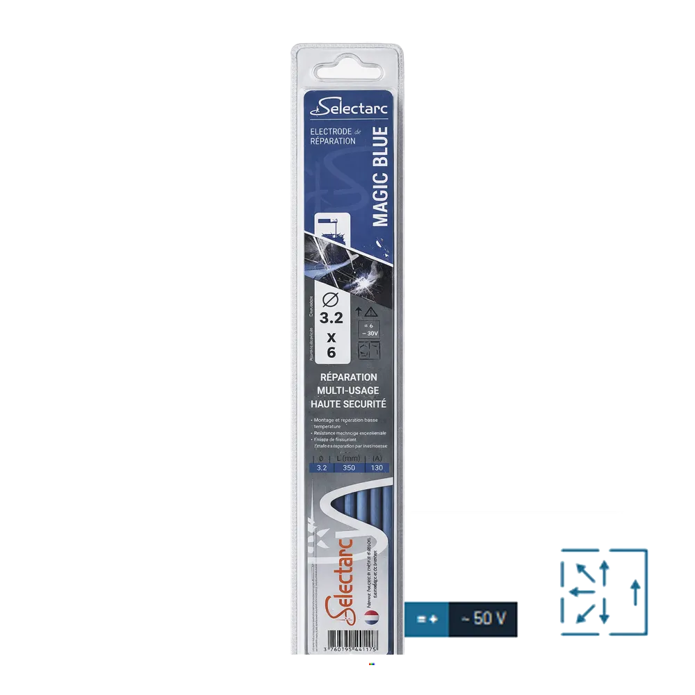 [MMAMAGICBLUE3.2 BLIS6] MAGIC BLUE ELECTRODES Ø3.2 x 350 – 6 PCS BLISTER