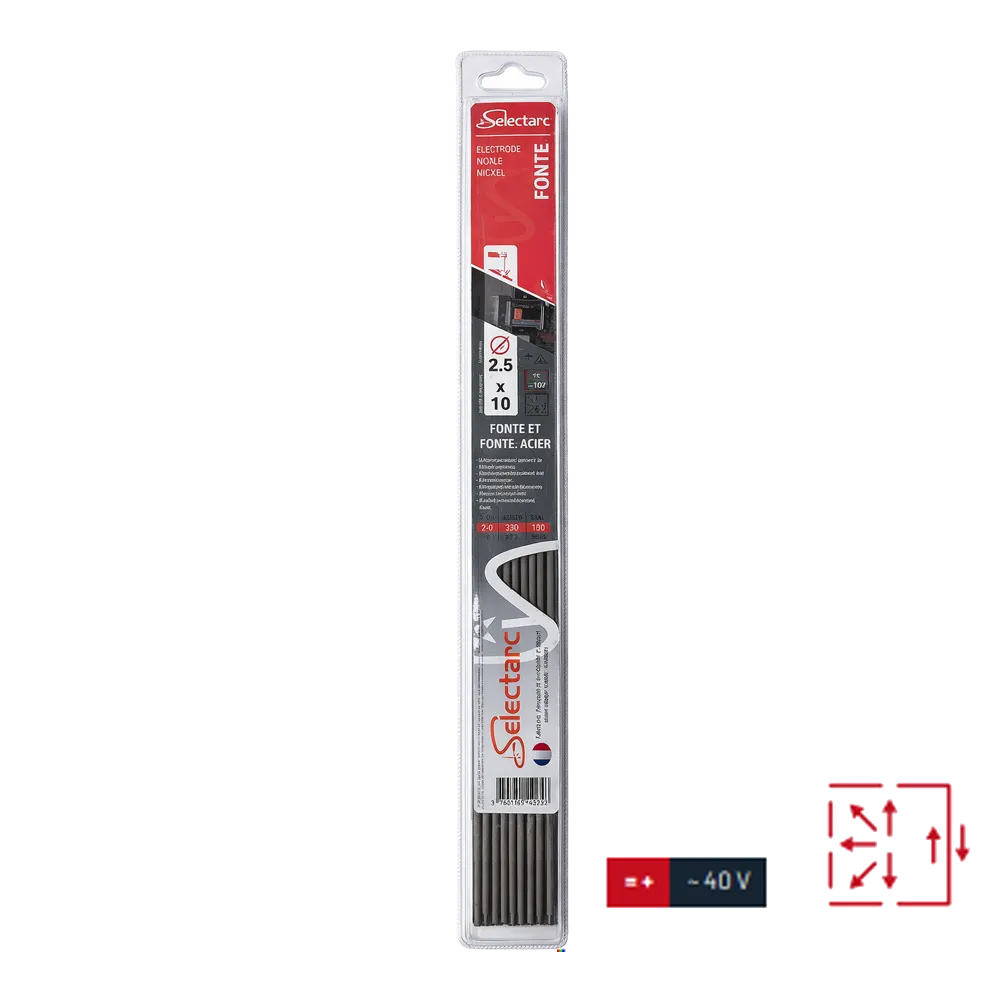 [MMAFONTE 2.5 BLIS10] ELECTRODOS PARA FUNDICIÓN Ø2,5 x 350 – BLÍSTER 10 U