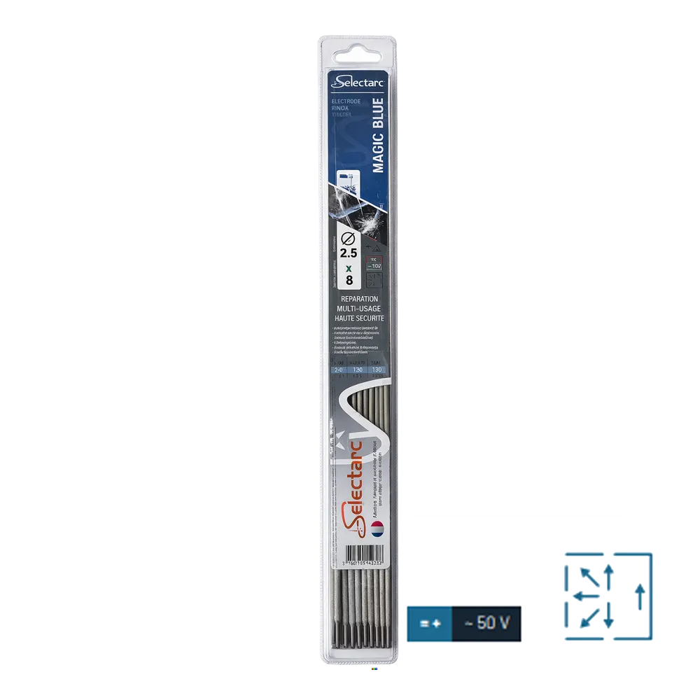 [MMAMAGICBLUE2.5 BLIS8] ELECTRODOS MAGIC BLUE Ø2,5 x 300 – BLÍSTER 8 U