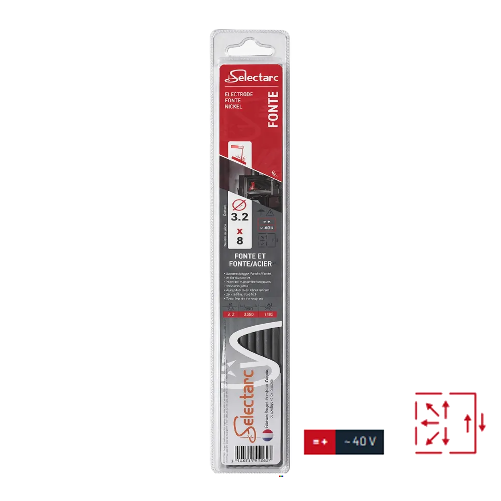 [MMAFONTE 3.2 BLIS8] ELECTRODOS PARA FUNDICIÓN Ø3,2 x 350 – BLÍSTER 8 U